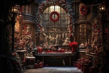 Fototapeta premium Enchanting decorations capturing the essence of christmas theme