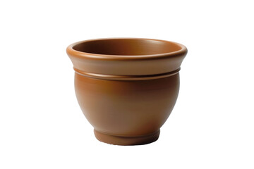 Brown Vase on White Background