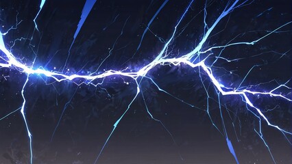 abstract silver lightning sparks effects anime cartoon style background from Generative AI
