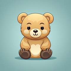 Fototapeta premium cute bear on light background