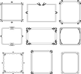 floral frame set cartoon. garden bouquet, wreath spring, autumn winter floral frame sign. isolated symbol vector illustration