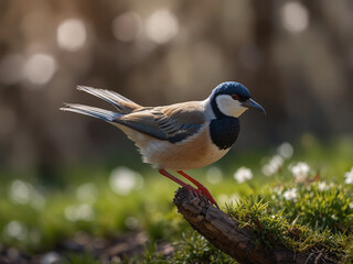 Obraz premium Tiny Treasures, A Little Bird Amidst the Beauty of Nature