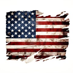 Grunge American Flag: A weathered and grungy interpretation of the American flag