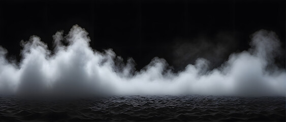 fog line isolated on black background, matte key