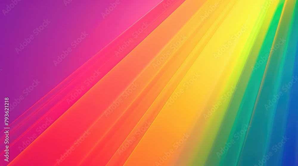 Poster a rainbow gradient background with lgbtq pride slogans and messages.