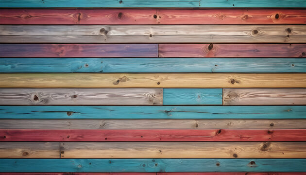 Multicolor wooden texture, Abstract background, empty background