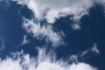 Summer blue sky cloud gradient light white background. Beauty clear cloudy in sunshine calm bright winter air bacground. Gloomy vivid cyan landscape in environment day horizon skyline view spring wind