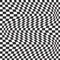 Obraz premium Seamless blue-white checkerboard pattern. Illustration abstract art design background. Vector EPS10.