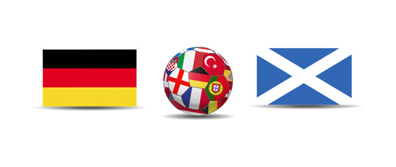 Naklejka premium Fussball Deutschland Schottland
