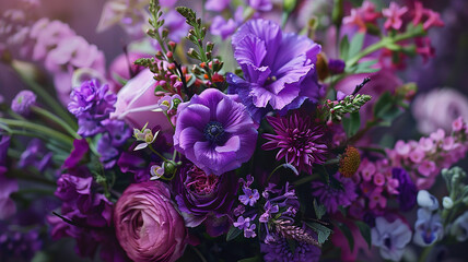 Obraz na płótnie Canvas purple bouquet