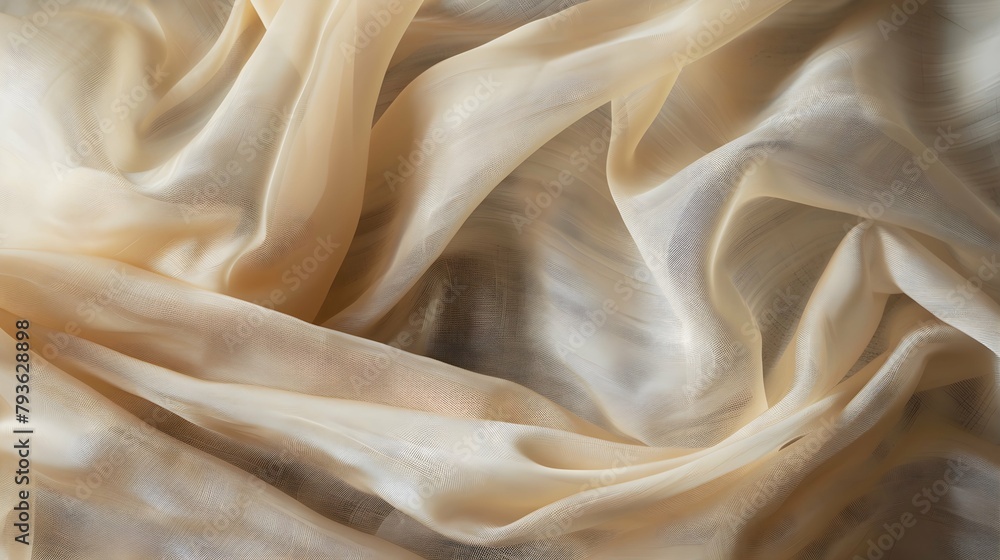 Poster floating beige fabric. abstract background.