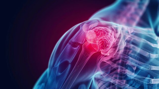 x-ray of human shoulder joint 