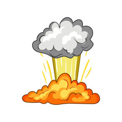 blast explosion effect cartoon. burst detonation, fireball debris, destruction chaos blast explosion effect sign. isolated symbol vector illustration