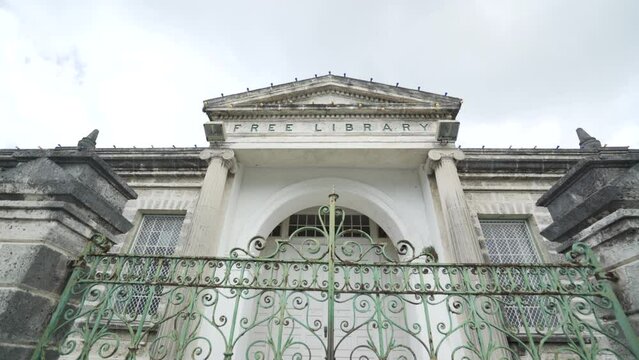 barbados free library established with gate close 