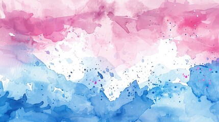 abstract blue and pink  water color background on white background beautiful designed background 