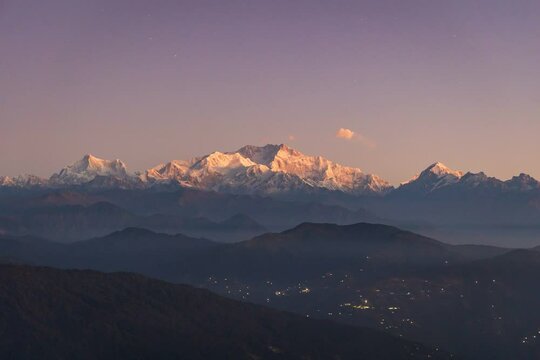 Mt. Kangchenjunga, Darjeeling, India.