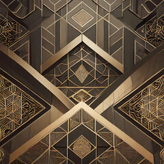 Obraz premium an immersive wallpaper design featuring futuristic dark geometric patterns, characterized by intricate shapes and futuristic motifs. The design should create a captivating visual experience that trans