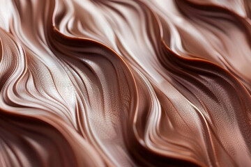 Generative ai on the theme of beautiful tasty liquid chocolate on wave abstract dark background