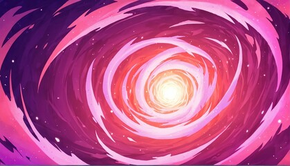 abstract pink to purple gradient spiral flame burning sparks effects anime cartoon style background from Generative AI