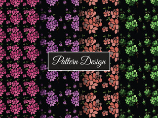 Modern floral pattern design for fabric