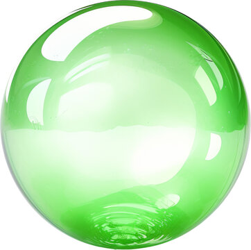 clear green bubble isolated on white or transparent background,transparency 