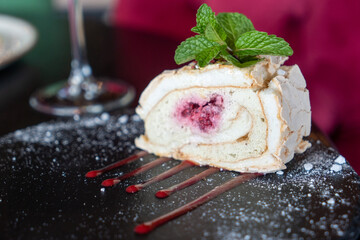 Luscious berry pavlova, airy meringue with a velvety cream filling. A symphony of textures,...