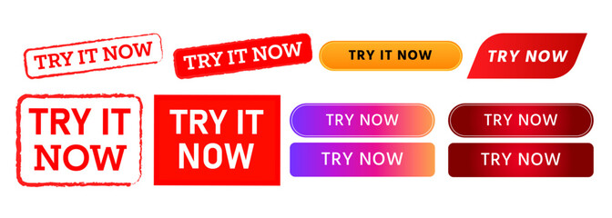 try it now square stamp and rectangle button online sign for advertisement product