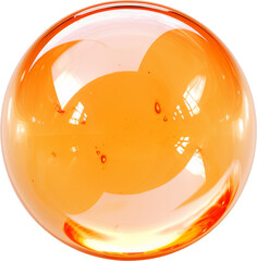 orange bubble isolated on white or transparent background,transparency 