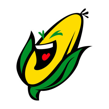 recommend clip art: Corn Mascot logo Vector Artwork
