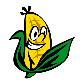 recommend clip art: Corn Mascot logo Vector Artwork
