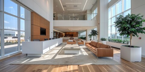 Fototapeta na wymiar modern office room interior design for corporate business