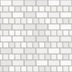 Realistic vector white English brick wall seamless pattern. Flat light grey wall texture. Simple grunge stone, textured brick background for print, paper, design, decor, photo background.