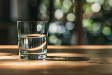 A glass filled with pure water. Clear. Translucent. Water in the glass. Drinking. Clean water. Beverage. Drink. Thirsty. Pour. Still water. Non-sparkling water. Carbon dioxide-free water. Liquid - obrazy, fototapety, plakaty
