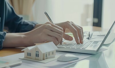 Fototapeta premium Business professional checking finance and investment, accounting, calculating taxes, corporate financial report of company