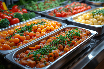 food on the tray