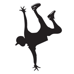 Obraz premium Male Indian Step Dance Silhouette Illustration