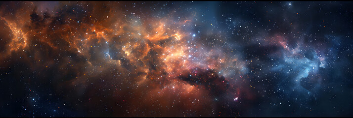 Nebula deep space glowing mysterious background