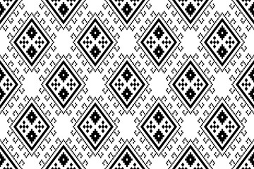 Nature vintages cross stitch traditional ethnic pattern paisley flower Ikat background abstract...