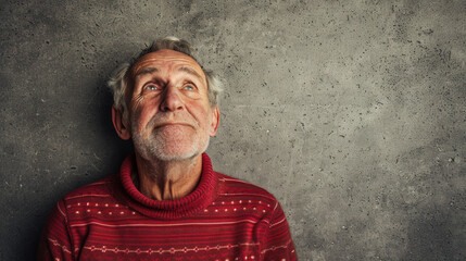 old man with Longing: Aching heart, wistful sighs, yearning for distant horizons - obrazy, fototapety, plakaty