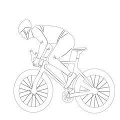 Obraz premium cyclist sketch on white background vector