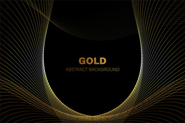 gold line wave abstract background. additional design elements