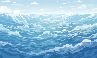 Obraz premium Ocean vector texture wide view