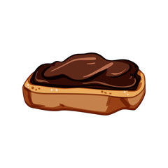 butter toast jam cartoon. bread fruit, savory crunchy, smooth delicious butter toast jam sign. isolated symbol vector illustration