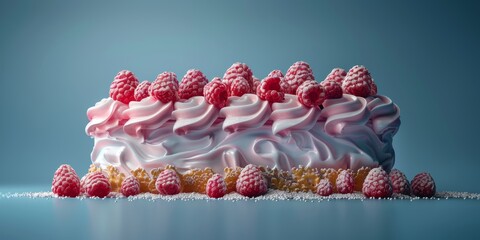 Colorful Cartoon Cake with Plastic Texture Generative AI