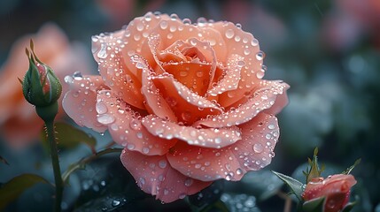 Roses Petals Adorned With Sparkling Droplets After A Refreshing Rain