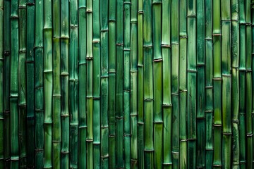 green bamboo texture fence background, Generative Ai