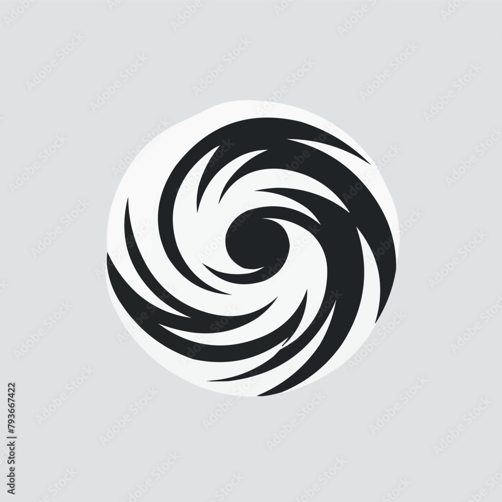 Poster whirlwind | minimalist and simple line white background - vector