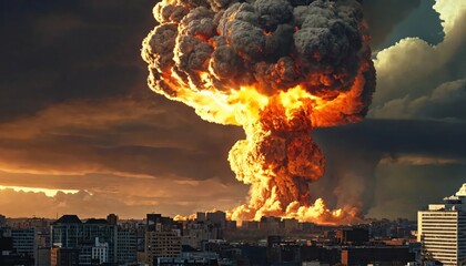 Nuclear explosion in the city. A catastrophe on a global scale
