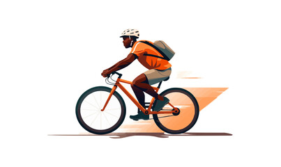 Naklejka premium man riding horse vector flat minimalistic isolated illustration