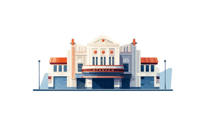 Fototapeta premium cinema building vector flat minimalistic isolated vector style illustration cinema building vector flat minimalistic isolated vector style illustration
